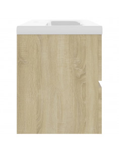 Mobile con Lavabo Integrato Rovere Sonoma in Legno Multistrato 2