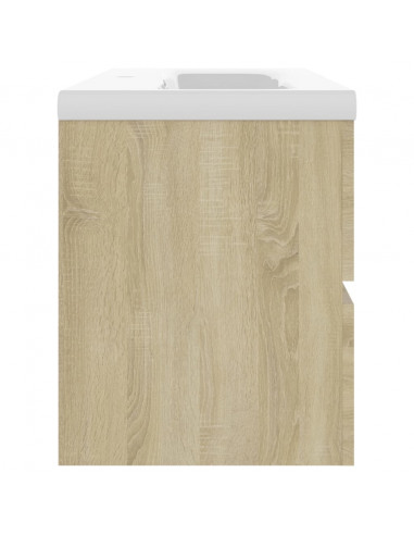 Mobile con Lavabo Integrato Rovere Sonoma in Legno Multistrato