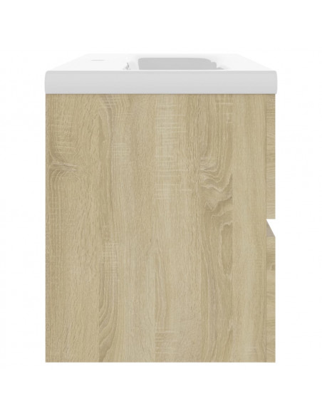 Mobile con Lavabo Integrato Rovere Sonoma in Legno Multistrato