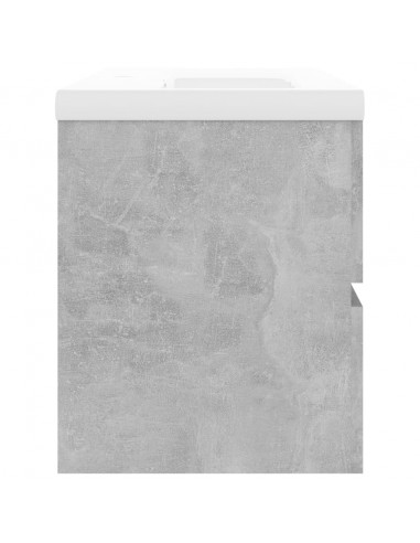 Mobile con Lavabo Integrato Grigio Cemento in Legno Multistrato