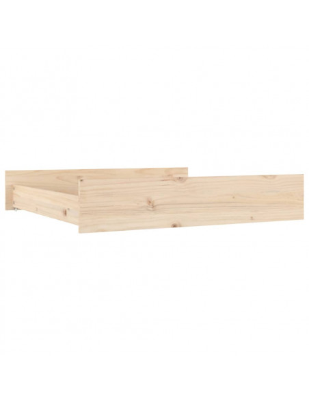 Cassettoni da Letto 2 pz in Legno Massello di Pino