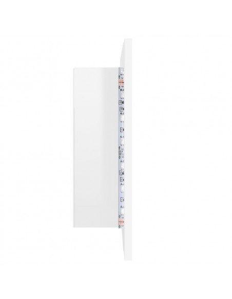 Armadietto a Specchio con Luci LED Bianco Lucido in Acrilico
