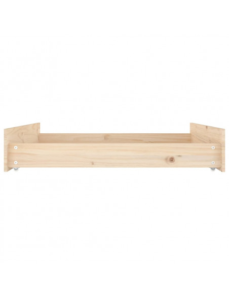 Cassettoni da Letto 2 pz in Legno Massello di Pino