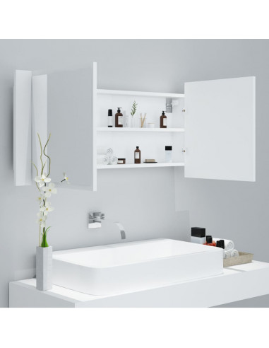 Specchio da Bagno con LED Bianco 100x12x45 cm in Acrilico