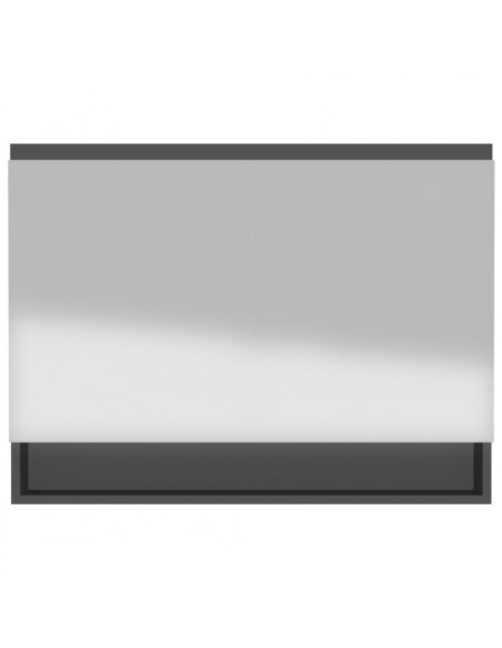 Armadietto Bagno con Specchio 80x15x60 cm in MDF Antracite