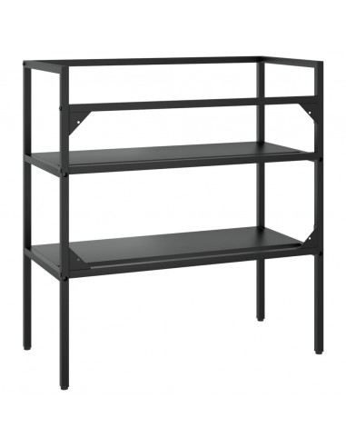 Struttura per Lavabo da Bagno Nera 79x38x83 cm in Ferro