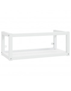 Struttura per Lavabo a Parete Bianca 79x38x31 cm in Ferro 2