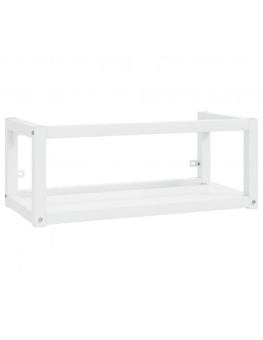 Struttura per Lavabo a Parete Bianca 79x38x31 cm in Ferro