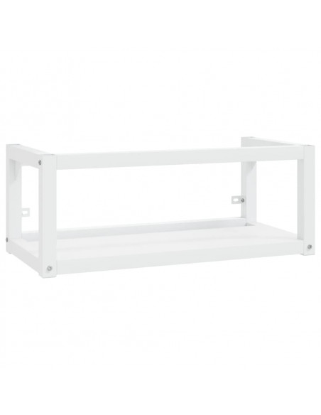 Struttura per Lavabo a Parete Bianca 79x38x31 cm in Ferro
