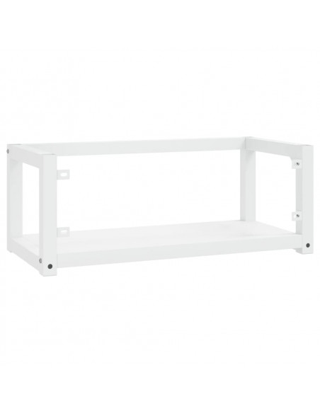 Struttura per Lavabo a Parete Bianca 79x38x31 cm in Ferro