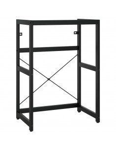 Struttura per Lavabo da Bagno Nera 59x38x83 cm in Ferro 2