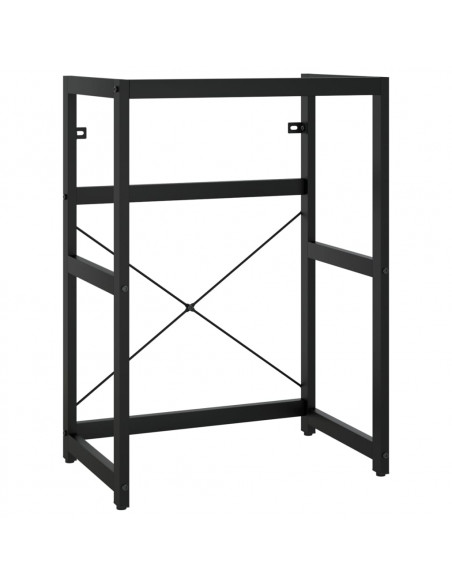 Struttura per Lavabo da Bagno Nera 59x38x83 cm in Ferro