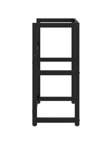 Struttura per Lavabo da Bagno Nera 59x38x83 cm in Ferro