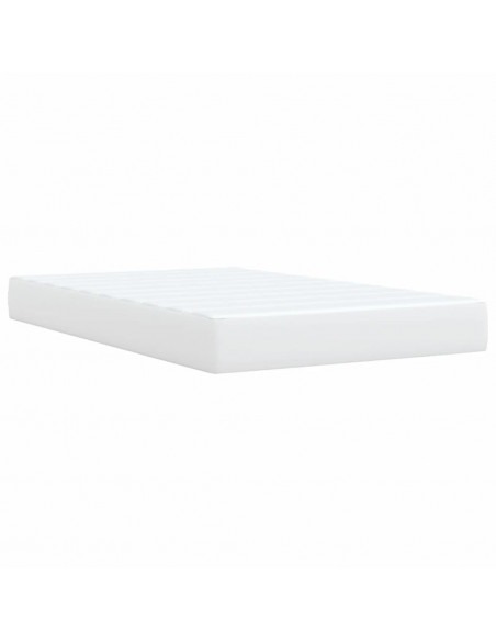 Giroletto a Molle con Materasso Bianco 120x200 cm in Similpelle