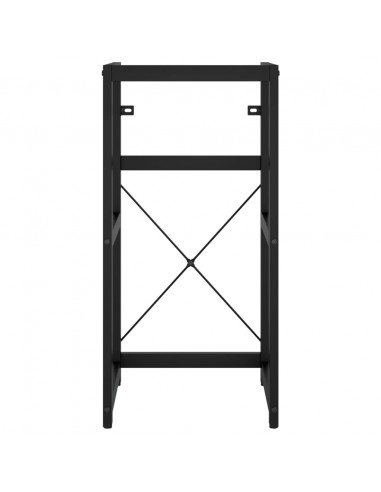 Telaio per Lavabo da Bagno con Lavabo Integrato Nero in Ferro