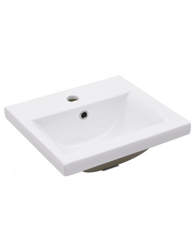 Telaio per Lavabo da Bagno con Lavabo Integrato Nero in Ferro