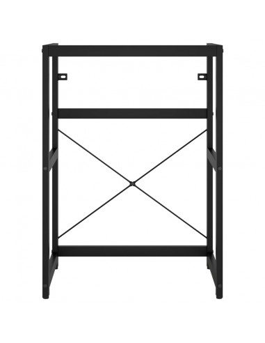 Telaio per Lavabo da Bagno con Lavabo Integrato Nero in Ferro