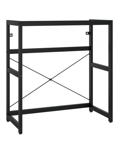 Telaio per Lavabo da Bagno con Lavabo Integrato Nero in Ferro