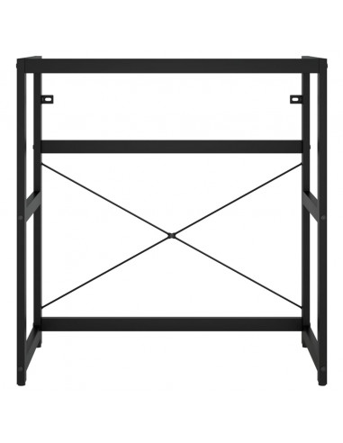 Telaio per Lavabo da Bagno con Lavabo Integrato Nero in Ferro