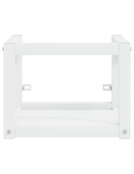 Telaio per Lavabo da Bagno con Lavabo Integrato Bianco in Ferro