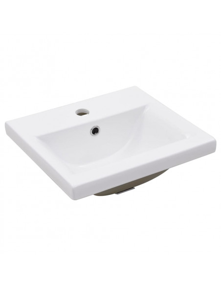 Telaio per Lavabo da Bagno con Lavabo Integrato Bianco in Ferro