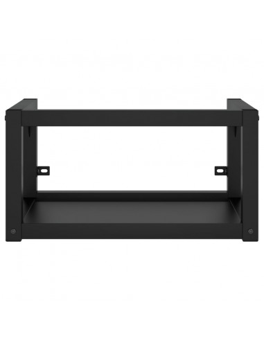 Telaio per Lavabo da Bagno con Lavabo Integrato Nero in Ferro