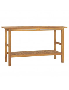 Vanità da Bagno in Legno Massello di Teak 132x45x75 cm 2