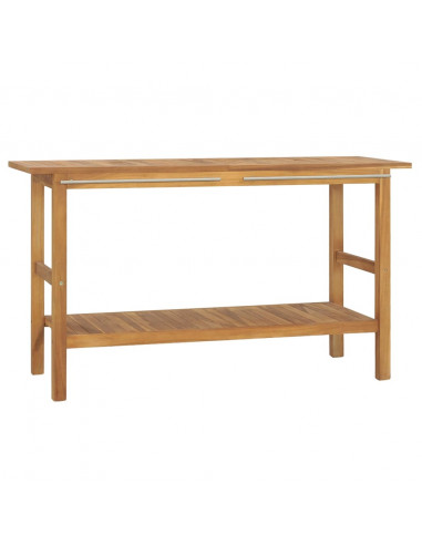 Vanità da Bagno in Legno Massello di Teak 132x45x75 cm