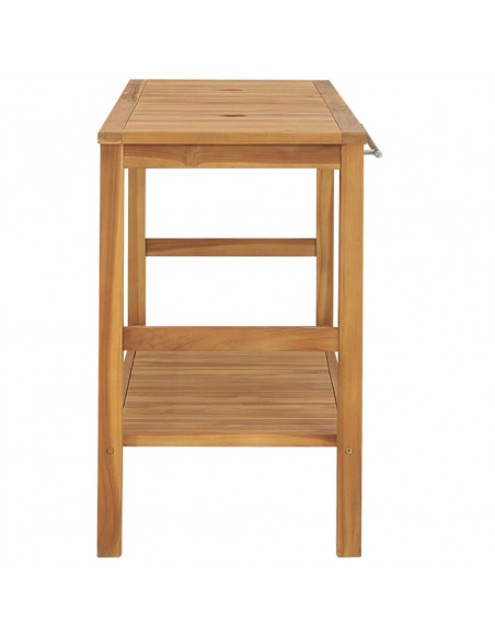 Vanità da Bagno in Legno Massello di Teak 132x45x75 cm