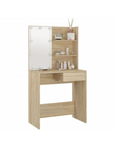 Toeletta con LED Rovere Sonoma 74,5x40x141 cm