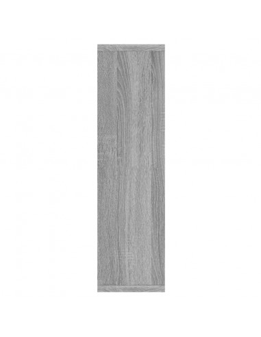 Mobile a Specchio con LED Grigio Sonoma 76x15x55 cm