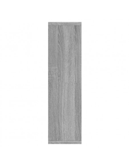 Mobile a Specchio con LED Grigio Sonoma 76x15x55 cm