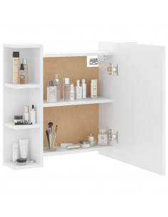 Mobile a Specchio con LED Bianco 70x16,5x60 cm 2