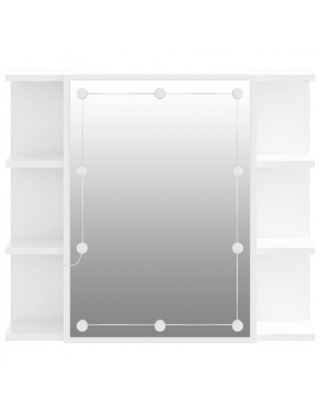 Mobile a Specchio con LED Bianco 70x16,5x60 cm