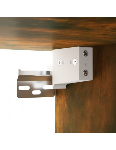 Mobile Bagno con Lavabo Integrato Rovere Fumo Legno Multistrato