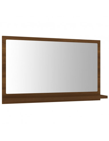 Specchio da Bagno Rovere Marrone 60x10,5x37cm Legno Multistrato