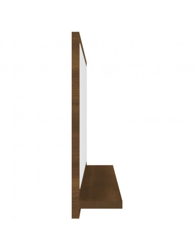 Specchio da Bagno Rovere Marrone 60x10,5x37cm Legno Multistrato