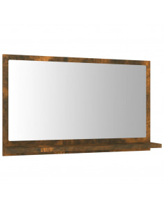 Specchio da Bagno Rovere Fumo 60x10,5x37cm in Legno Multistrato 2
