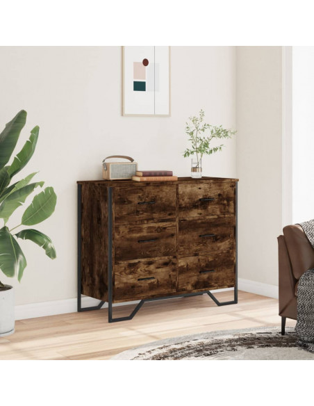 Cassettiera Rovere Sonoma 91x35,5x74,5 cm in Truciolato