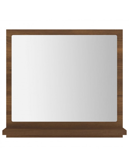 Specchio da Bagno Rovere Marrone 40x10,5x37cm Legno Multistrato