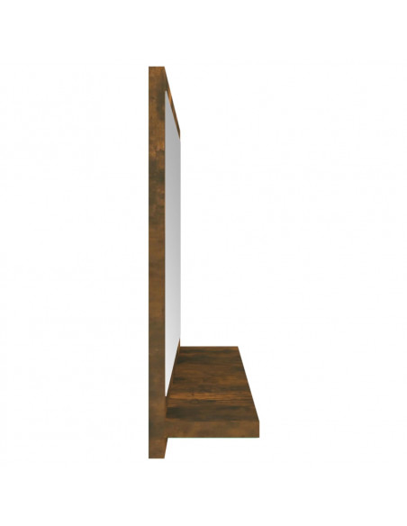 Specchio da Bagno Rovere Fumo 40x10,5x37cm in Legno Multistrato
