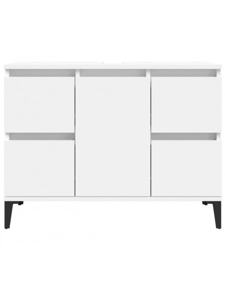 Mobile Lavabo Bianco 80x33x60 cm in Legno Multistrato
