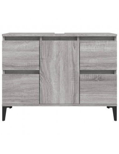 Mobile Lavabo Grigio Sonoma 80x33x60 cm in Legno Multistrato