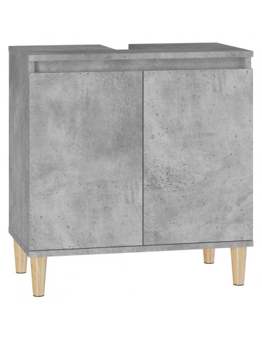 Mobile Lavabo Grigio Cemento 58x33x60 cm in Legno Multistrato