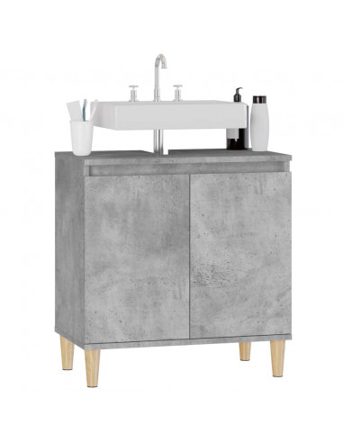 Mobile Lavabo Grigio Cemento 58x33x60 cm in Legno Multistrato