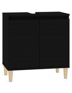 Mobile Lavabo Nero 58x33x60 cm in Legno Multistrato 2