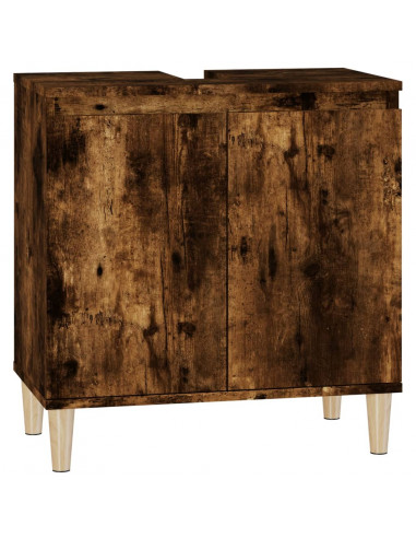 Mobile Lavabo Rovere Fumo 58x33x60 cm in Legno Multistrato