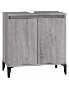 Mobile Lavabo Grigio Sonoma 58x33x60 cm in Legno Multistrato 2