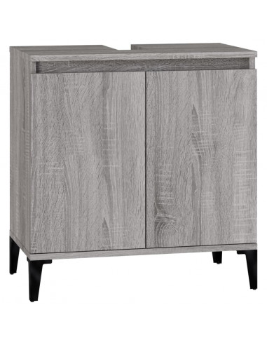 Mobile Lavabo Grigio Sonoma 58x33x60 cm in Legno Multistrato