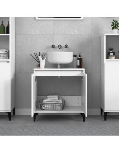 Mobile Lavabo Bianco 58x33x60 cm in Legno Multistrato